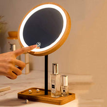 Specchio per Il Trucco del Desktop Pieghevole con Lo Specchio del Trucco del Desktop dello Specchio del Trucco della Luce del riempimento Bagno Specchio per vanità