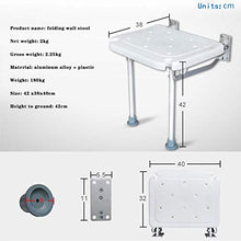 LXLAMP Sgabello per Vasca ergonomico da Doccia Sgabello Pieghevole for Appendere A Parete Bianco for Bagno for Anziani/Cambio Scarpe/Bagno/Sgabello Antiscivolo - Cuscinetto 180 kg