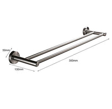 Portasciugamani Cremagliere doppie in acciaio inox 304 Specchio quadrato in acciaio inox lucido allungabile porta salviette Appendiabiti da bagno (dimensioni : 30cm)