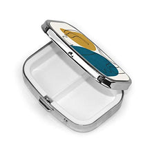 Scatola quadrata per pillole medicinali volti astratti moda pillola organizzatore viaggio pillola dispenser per vitamine integratori