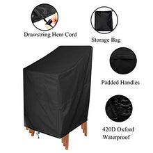 zhibeisai Coperchio di Protezione Impermeabile Patio Copertura della Sedia da Giardino mobili da Giardino impilabile Lounge Sedile