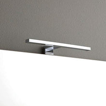 Bricozone Mobile Mobiletto Bagno in Legno Rabat con 2 Ante E Ripiani con Lavabo in Ceramica, Specchio E Lampada LED, Sospeso, Design Moderno, 60 x 46 x 60 Cm Colore Bianco