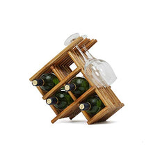 LHQ-HQ Legno for Il Vino Rack - cremagliera del Vino/Cantina/Storage-Free Standing, No Assembly Required, in Grado Bottiglia Top Wine Bagagli Slot for 5 Bottiglie di Vetro 3Wine Rack Hanging Cup H