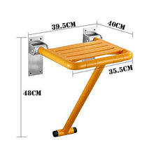 Parete-montato In Plastica Pieghevole Doccia Sedile Bagno,pieghevole Goccia-foglia Sgabello Cambiare Panca Per Scarpe Impermeabile Bagno Sedile Porta Ingresso Giallo 39.5x40x48cm(16x16x19inch)