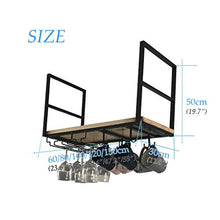ZYLZL Portabottiglie, Bar, Ristorante, Sospeso, Portabicchieri, Portabicchieri da Bar Decorativo, Mensola a Soffitto, Cucina Di Casa, Ristoranti o Bar,80X30X50Cm
