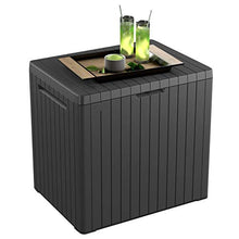 KETER Contenitore da Giardino City Antracite in Plastica Portaoggetti Bauletto
