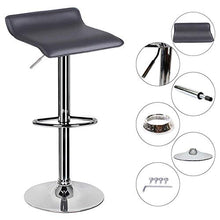 JISHIYU-Q Set di 1/2 PCS Regolabile Girevole Sgabelli, Cuoio Ascensore con Chrome Base sgabelli da Bar, Pub Sedie contatore Diningroom/contatore/Cucina Mobili for la casa (Bianco Nero) Sedia girev
