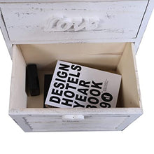 Rebecca Mobili Comodino Piccolo, Mobile Bagno 2 cassetti, Legno Paulownia, Bianco, Shabby, Camera da Letto Bagno - Misure: 51 x 40 x 29 cm (HxLxP) - Art. RE4566