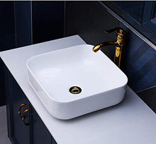 1 x lavabo in ceramica rettangolare lavabo da bagno lavabo 39 x 39 cm