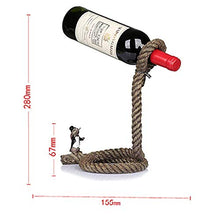 LHQ-HQ Vino Wine Rack Holder Lasso Corda Wine Bottle Holder galleggiamento di Illusione Rack Stand Regalo Magico di Arte Bottle Holder Vino Corda galleggiamento di Illusione Rack Stand