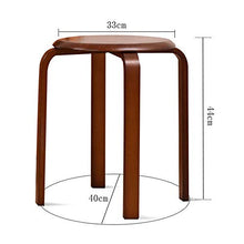 Sgabello in legno massello x2, sgabello rotondo multifunzionale, sgabello spogliatoio, forte capacità portante, adatto per cucina, soggiorno, sala da pranzo, con tappetino antiscivolo/Marrone