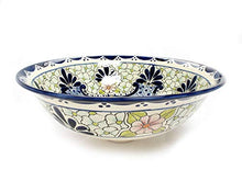 Celaste – Lavandino messicano in ceramica – Cerames | Vasca 40,5 cm x 15 cm | Lavabo da appoggio in Messico per bagno, ospiti, WC