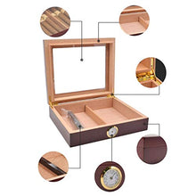 SHAO1 Cigar Humidor, Legno di Cedro Cigar Box Umidificatore Portatile Cigar Box Humidor può Contenere Circa 25 (259 * 221 * 66Mm),B