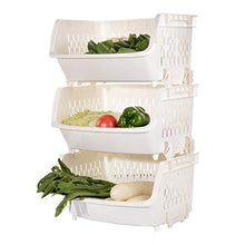 &ripiano di stoccaggio Scaffalature Simple Kitchen Landing Rack per frutta e verdura Articoli per la casa Mensola angolare Cesto portaoggetti a 3 strati Scaffale di finitura (Color : B)