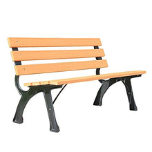 GaoF Panca con Schienale per terrazza Parco Giardino, Panca per Il Tempo Libero da Esterno 2-3 posti Seduta in Metallo ghisa, Sedia Portico in Legno plastica Resistente agli Agenti