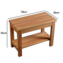 Sgabello da Doccia Lungo Sgabello Legno Massello Impermeabile A Doppio Strato Bagno Doccia Sgabello Scarpe Rack Scarpe Cambio Sgabello Forte capacità Portante