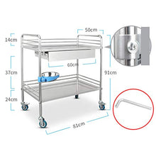 Carrello medico, Acciaio Inossidabile, Piccolo Carrello per Infermieristica chirurgica, Veicoli per Cambio Strumento di Soccorso, carico 100 kg