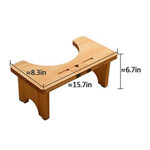 FXJ Sgabello a squatty Antiscivolo Sgabello in Legno massello in Legno massello Bagno Sgabello in Legno Postura per la Salute (Color : Baking Varnish, Dimensione : Conventional)