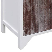 SKM Armadietto Marrone e Bianco 60x30x75 cm in Legno di Paulownia