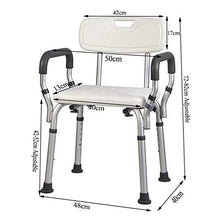 HYYDP Bagno Sgabello Sgabello Be applicable compatible for doccia da bagno |Sedia con spalliera laterale in lega di alluminio ad alta densità |Sgabello antiscivolo Be applicable compatible for il bagn