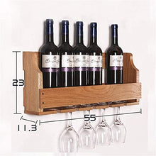 Classico Free Standing Mensola Bottiglia di vino in legno 6 Bottiglie Hanging 5 bicchieri di vino Wine Rack stand di legno Cabinet Bottle Holder dell'organizzatore di immagazzinaggio controsoffitto fo
