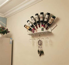 KELITINAus 7 Bottiglie Di Arte Del Ferro Wine Rack a Parete Wine Bottle Holder Storage Cucina Rack Rack