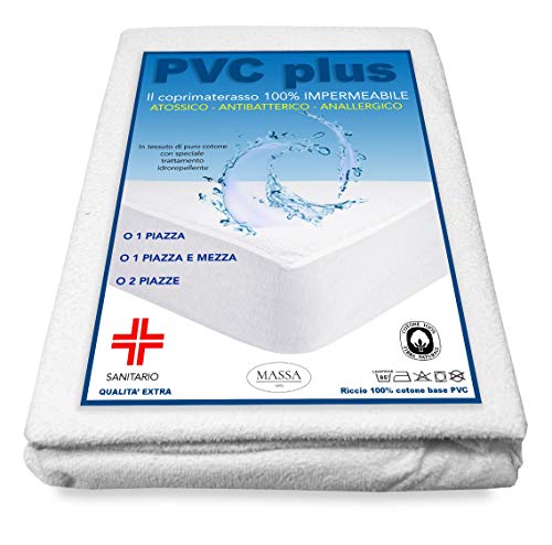 Tex family COPRIMATERASSO Impermeabile Sanitario PVC - 1 Piazza