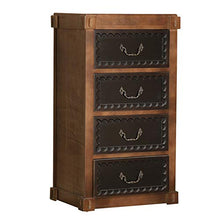 Ryyland-Home Cassettiera Cassettiera in Legno in Stile Americano Camera da Letto Gabinetto Soggiorno Governo di immagazzinaggio Governo del cassetto Camera Petto (Color : Walnut, Size : 45x34x80CM)