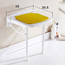 AGWa Folding Chair Bagno Doccia montaggio a parete pieghevole Sedile da bagno Sgabelli - scarpe da banco e Resto Sgabello,38 × 36.5 × 45 cm