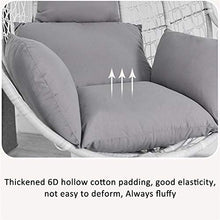 Cuscino sospeso per sedia con amaca a forma di uovo, cuscino per sedia a dondolo da giardino, ideale per interni ed esterni, patio, balcone (sedia a uovo non inclusa) grigio