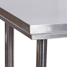 Wiltec Tavolo di Lavoro in Acciaio Inox 100 x 60 x 85 cm Tavolo da Giardino