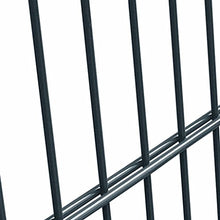 taofuzhuang Set 3 Pannelli di Recinzione 6 m Grigio Antracite con Pali Altezza 2 m Articoli di ferramenta Barriere e recinzioni Pannelli per recinzioni