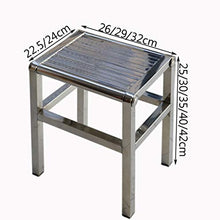 LLysda Sgabello per Doccia Sgabelli da bagno-304 Sgabello Antiscivolo per Il Bagno in Acciaio Inox per Adulto Semplice/Sgabello da Bagno per Esterno Sgabello Quadrato per Il Tempo Libero