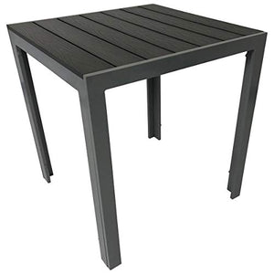 Freital Handels GmbH Tavolo in alluminio e Poly-Wood grigio