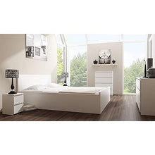 BIM Furniture Cassettiera Marbella 70 cm M4 con 4 cassetti, credenza, mobile multiuso (bianco)