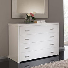 Novomeble - Cassettiera per adulti, design laccato, colore: Bianco Telma