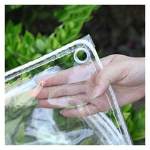 LSXIAO All'aperto Trasparente Le Tende, Telone Impermeabile, con Asola Antiruggine Resistente alle Intemperie Resistenza allo Strappo Adatto per Pergola, Portico (Color : Chiaro, Size : 2.55x5m)