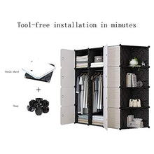 ZWYSL Appendiabiti Portatile Cabina Armadio Componibile Facile da Assemblare Plastica di Stoccaggio Combinata Materiale Telaio in Tessuto d'Acciaio Conservazione (Size : 6 Doors)