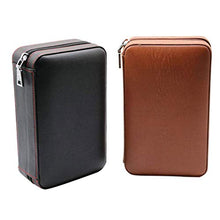 ZYING Desktop Cigar Humidor - Cigar Box Desktop Resistente all'Uso e sigillato Portatile Legno di Cedro Cigar Humidor Box Viaggi (Color : Black)