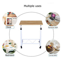 Home Office Laptop Table delle Famiglie Regolabile Mobile Sollevabile Computer Scrivania Tablet Ruote Portable Laptop Stand for Divano Letto Scrivania Portatile FF (Color : White)