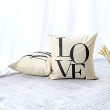 Artscope Set di 2, Federe per Cuscini Divano Poliestere Biancheria Gettare Decorativo Caso Federa Cuscino Divano Auto Home Decor 45 x 45 cm (Love Home)