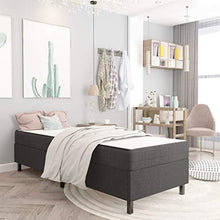 SKM Letto a Molle Grigio Scuro in Tessuto 80x200 cm (35.45kg)