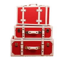 Dfghbn - Set di 3 valigie vintage in stile europeo, stile retrò, per camera da letto, soggiorno, valigia