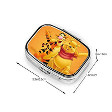 Scatola quadrata per pillole - Porta pillole portatile Winnie and Tiger Medicine Organizer a due scomparti