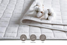 FAM Home Coprimaterasso Matrimoniale 160x200 cm I Topper Matrimoniale I Coprirete Matrimoniale Naturale e Traspirante, Lavabile in Lavatrice, Cotone - Poliestere