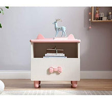 MMWYC Comodino Bambini Bagagli del Fumetto Locker Rosa Comodino Limita Mobili Cabinet Room semplici for Bambini, Rosa, 54 * 50 * 40 Centimetri (Color : Pink, Size : 54 * 50 * 40cm)