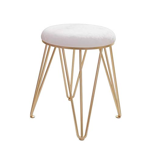 X.Home.Bar stool Trucco delle Famiglie Sgabello, Soggiorno Divano Sgabello Porta d'ingresso del Pattino Modifica Sgabello di Bellezza Sgabello (Color : White)