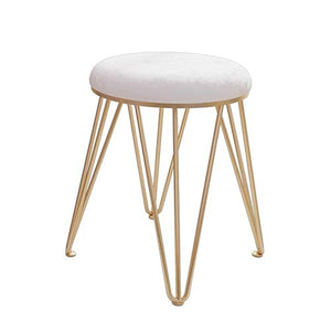 X.Home.Bar stool Trucco delle Famiglie Sgabello, Soggiorno Divano Sgabello Porta d'ingresso del Pattino Modifica Sgabello di Bellezza Sgabello (Color : White)