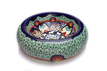 Cerames Juanetta - Lavabi da appoggio rotondi messicani | Lavabo Talavera in ceramica 40 cm dal Messico | Motivi decorativi colorati
