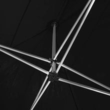 TecTake 800685 Gazebo Richiudibile 3x3 m Pieghevole a Fisarmonica, Alluminio, 100% Impermeabile, con 2 Parti Laterali, Picchetti e Sacca - Diversi Colori – (Nero | No. 403149)